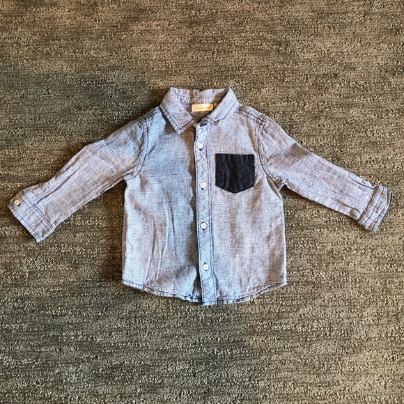 Toddler Button Down Shirt - Striped Shirt - Size 24M - First Impressions - Picture 1 of 4